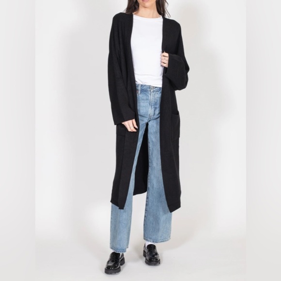 BRUNETTE THE LABEL MATILDA RIBBED KNIT MAXI CARDIGAN - Picture 3 of 11